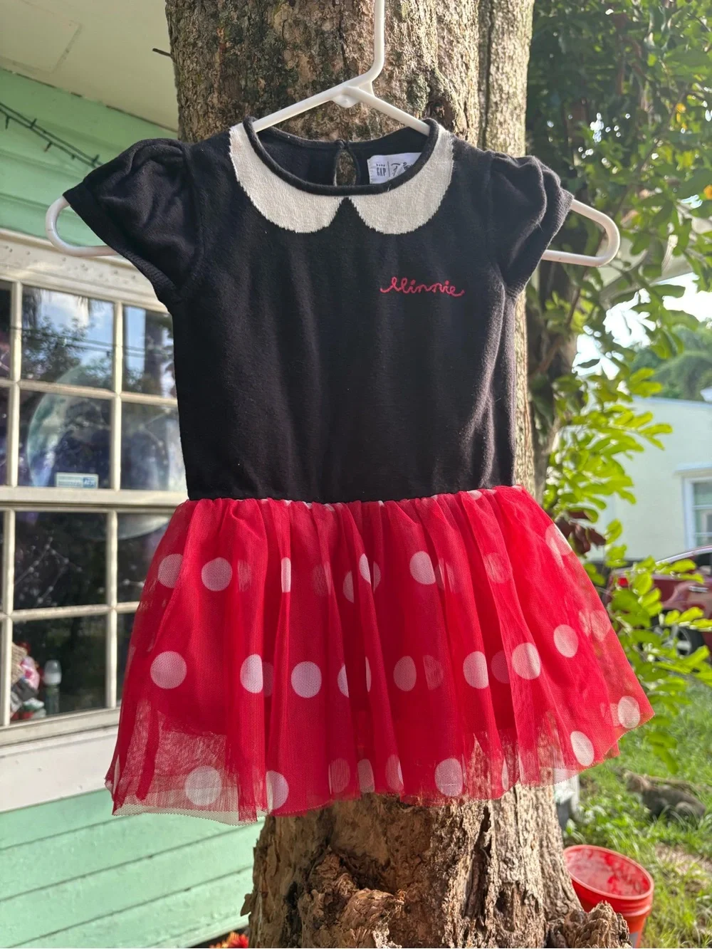 Minnie Mouse Black & Red Polka Dot Toddler Dress